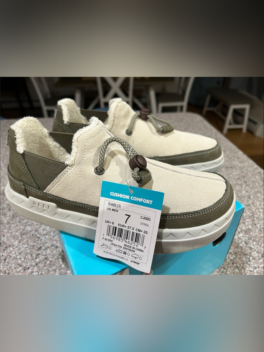 Reef Men’s Rambler Slip-Ons, Size 7. UK 6, EU 37.5, CM 25.